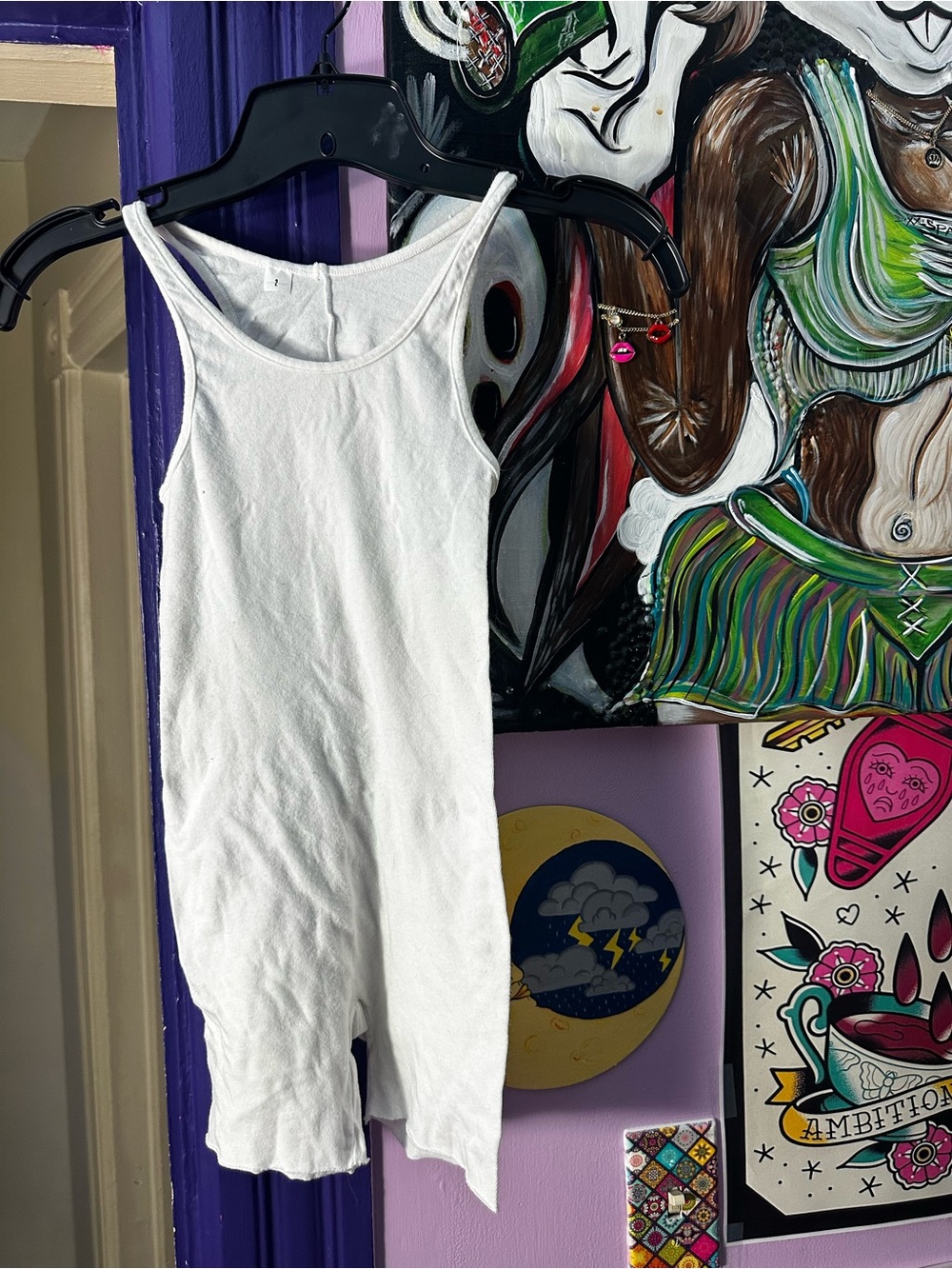 Yeezy White Sleeveless Cotton Romper